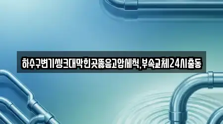 하수구변기씽크대막힌곳뚫음고압세척,부속교체24시출동