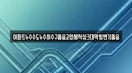 아파트누수수도누수하수구뚫음고압세척싱크대막힘변기뚫음