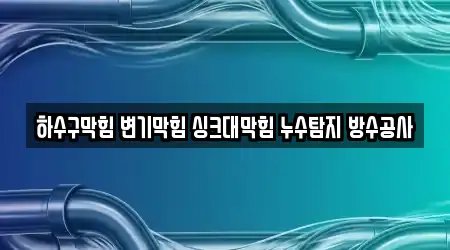 하수구막힘 변기막힘 싱크대막힘 누수탐지 방수공사