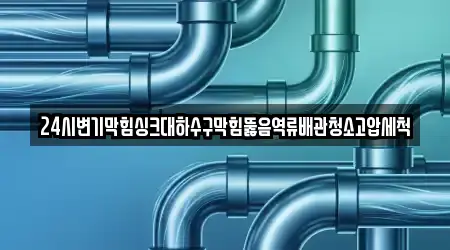 24시변기막힘싱크대하수구막힘뚫음역류배관청소고압세척