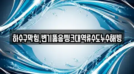 하수구막힘,변기뚫음씽크대역류수도누수해빙