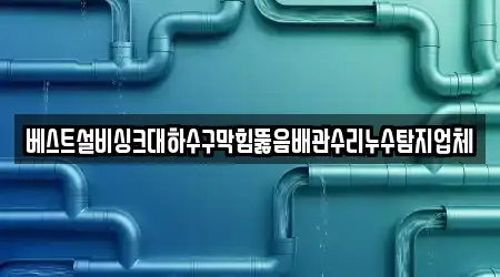 베스트설비싱크대하수구막힘뚫음배관수리누수탐지업체