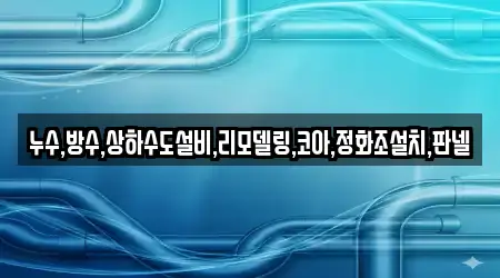 누수,방수,상하수도설비,리모델링,코아,정화조설치,판넬