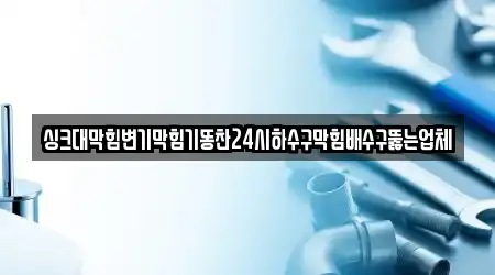 싱크대막힘변기막힘기똥찬24시하수구막힘배수구뚫는업체