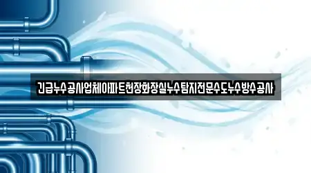 긴급누수공사업체아파트천장화장실누수탐지전문수도누수방수공사