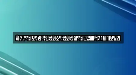 하수구역류오수관막힘정화조막힘화장실역류고압세척21세기보일러