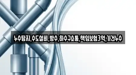 누수탐지,수도설비,방수,하수구소통,책임보험3억,가건누수