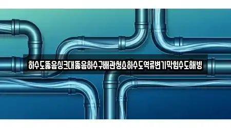 하수도뚫음싱크대뚫음하수구배관청소하수도역류변기막힘수도해빙