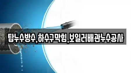 탑누수방수,하수구막힘,보일러배관누수공사