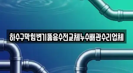 하수구막힘변기뚫음수전교체누수배관수리업체