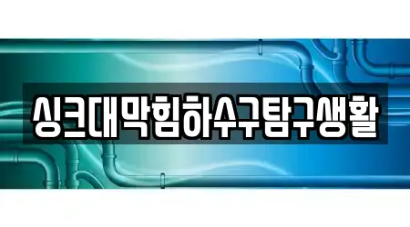 싱크대막힘하수구탐구생활