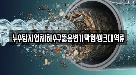 누수탐지업체하수구뚫음변기막힘씽크대역류