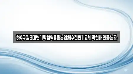 하수구씽크대변기막힘역류뚫는업체수전변기교체막힌배관뚫는곳