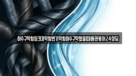 하수구막힘싱크대막힘변기막힘하수구막혔을때배관케어24상담