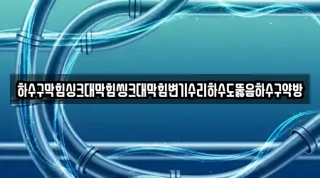 하수구막힘싱크대막힘씽크대막힘변기수리하수도뚫음하수구약방