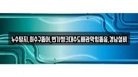 누수탐지,하수구뚫어,변기씽크대수도배관막힘뚫음,경남설비