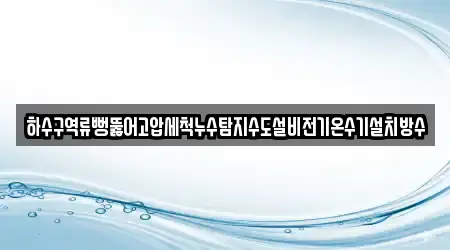 하수구역류뻥뚫어고압세척누수탐지수도설비전기온수기설치방수