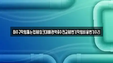 하수구막힘뚫는업체싱크대배관역류수전교체변기막힘비용변기수리