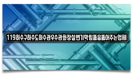 119하수구하수도하수관우수관화장실변기막힘뚫음뚫어주는업체