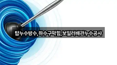 탑누수방수,하수구막힘,보일러배관누수공사