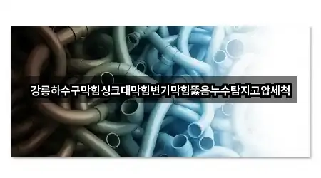강릉하수구막힘싱크대막힘변기막힘뚫음누수탐지고압세척