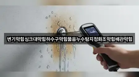 변기막힘싱크대막힘하수구막힘뚫음누수탐지정화조막힘배관막힘