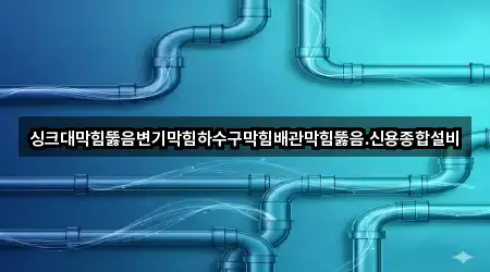 싱크대막힘뚫음변기막힘하수구막힘배관막힘뚫음.신용종합설비