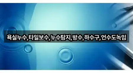욕실누수,타일보수,누수탐지,방수,하수구,언수도녹임