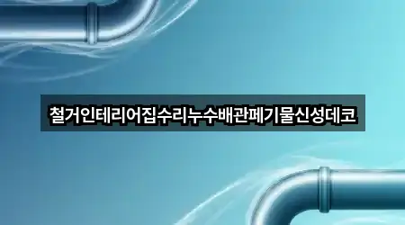 철거인테리어집수리누수배관페기물신성데코