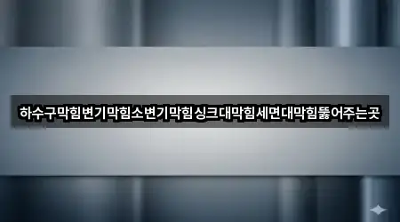하수구막힘변기막힘소변기막힘싱크대막힘세면대막힘뚫어주는곳