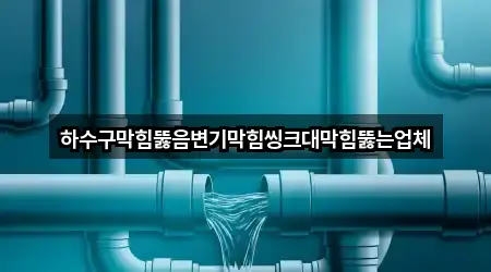 하수구막힘뚫음변기막힘씽크대막힘뚫는업체