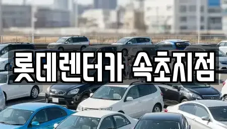 강원 고성군 토성면 렌트카 전문 롯데렌터카 속초지점