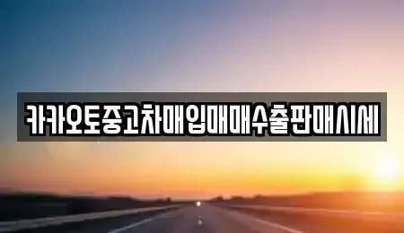 강원 철원군 동송읍 중고차매입 전문 카카오토중고차매입매매수출판매시세