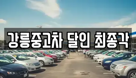 강원특별자치도 강릉시 신석동 중고차매매 전문 강릉중고차 달인 최종각