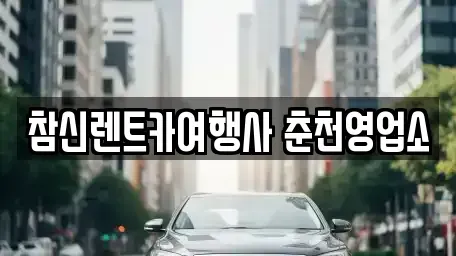 강원특별자치도 춘천시 온의동 렌트카 전문 참신렌트카여행사 춘천영업소