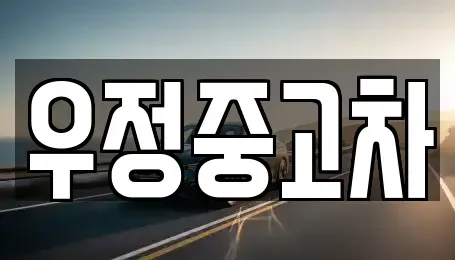 경기도 양주시 율정동 중고차매매 전문 우정중고차