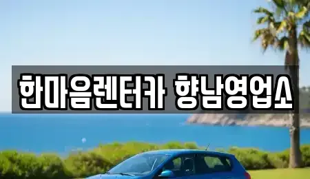 경기도 화성시 단기렌트카 전문 한마음렌터카 향남영업소