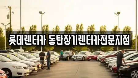 경기도 화성시 장기렌트카 전문 롯데렌터카 동탄장기렌터카전문지점