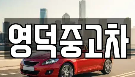 경북 영덕군 강구면 중고차매매 전문 영덕중고차