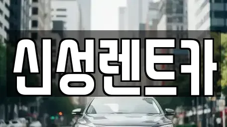광주 광산구 흑석동 렌트카 전문 신성렌트카
