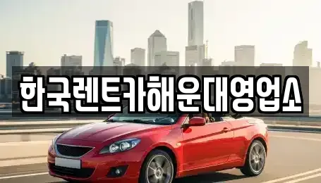 부산광역시 수영구 수영동 렌트카 전문 한국렌트카해운대영업소