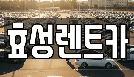 서울 노원구 하계동 렌트카 전문 효성렌트카