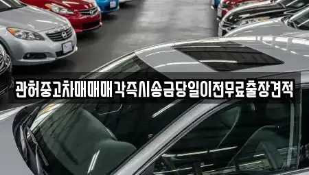 서울 성동구 홍익동 중고차 전문 관허중고차매매매각즉시송금당일이전무료출장견적