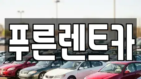 서울 용산구 이촌동 렌트카 전문 푸른렌트카