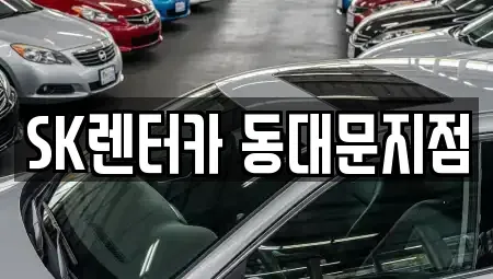 서울 종로구 충신동 렌트카 전문 SK렌터카 동대문지점