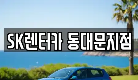 서울 중구 광희동2가 렌트카 전문 SK렌터카 동대문지점