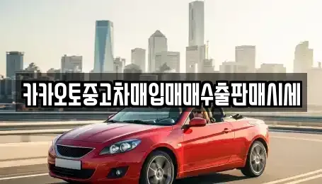 서울 중구 광희동2가 중고차매입 전문 카카오토중고차매입매매수출판매시세