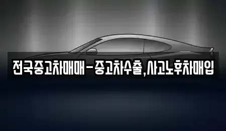 전북 전주시 덕진구 용정동 중고차매입 전문 전국중고차매매-중고차수출,사고노후차매입