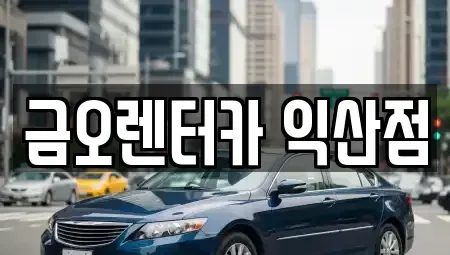 전북특별자치도 단기렌트카 전문 금오렌터카 익산점