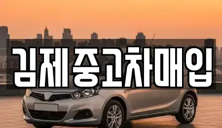 전북특별자치도 중고차매입 전문 김제중고차매입